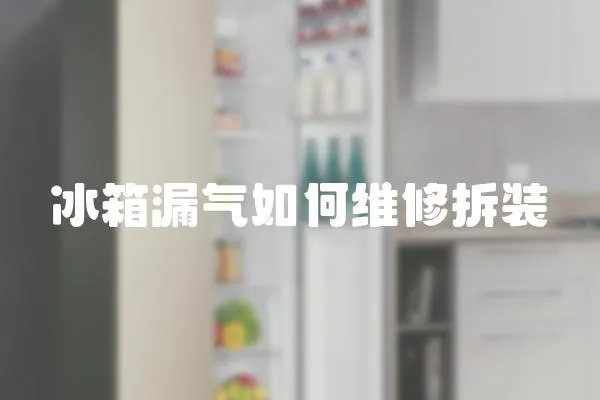 冰箱漏氣如何維修拆裝