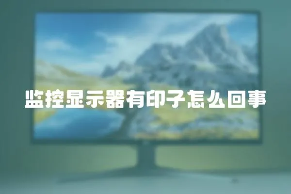 監控顯示器有印子怎么回事