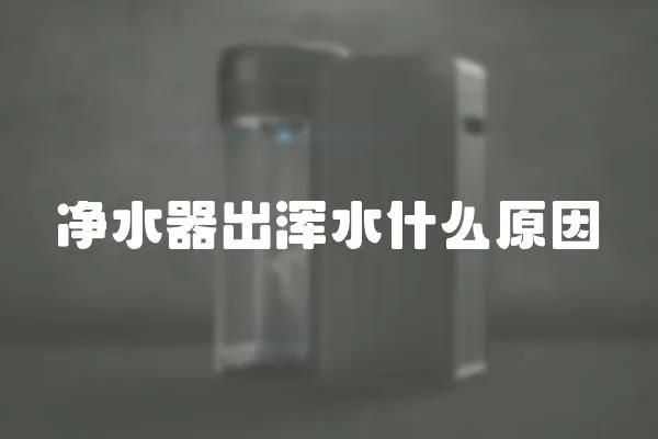 凈水器出渾水什么原因