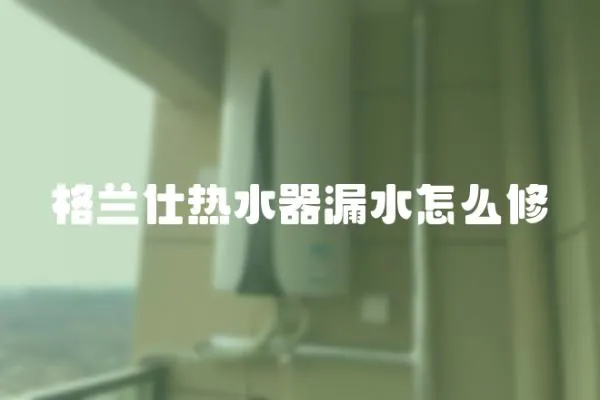 格蘭仕熱水器漏水怎么修