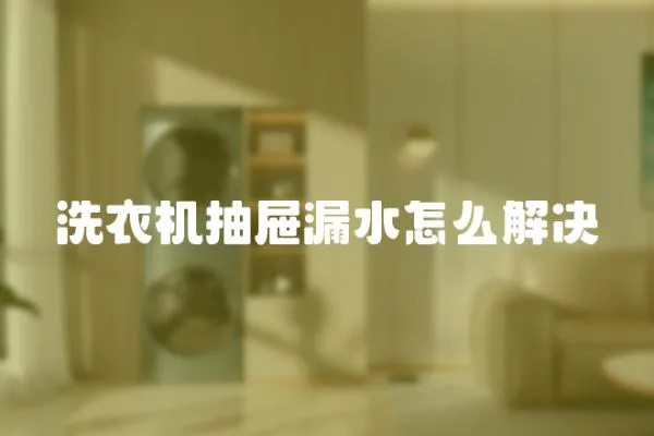 洗衣機抽屜漏水怎么解決