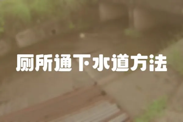 廁所通下水道方法