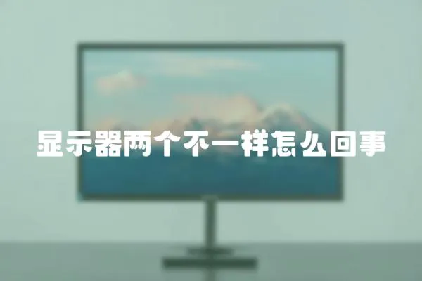 顯示器兩個不一樣怎么回事