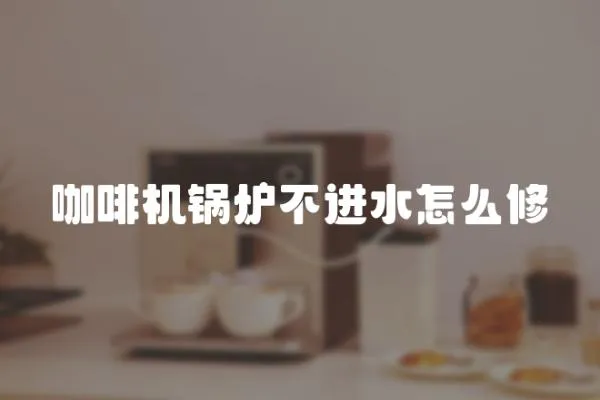 咖啡機鍋爐不進水怎么修