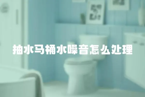 抽水馬桶水噪音怎么處理