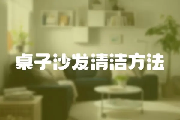 桌子沙發清潔方法