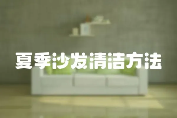 夏季沙發(fā)清潔方法