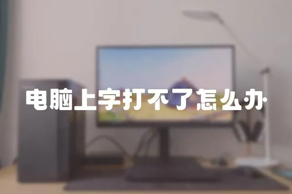電腦上字打不了怎么辦
