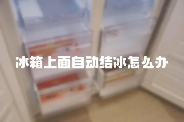 冰箱上面自動結冰怎么辦