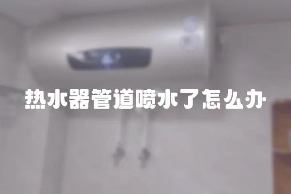 熱水器管道噴水了怎么辦
