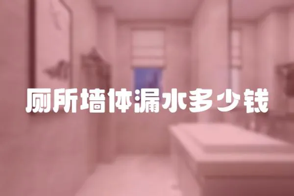 廁所墻體漏水多少錢