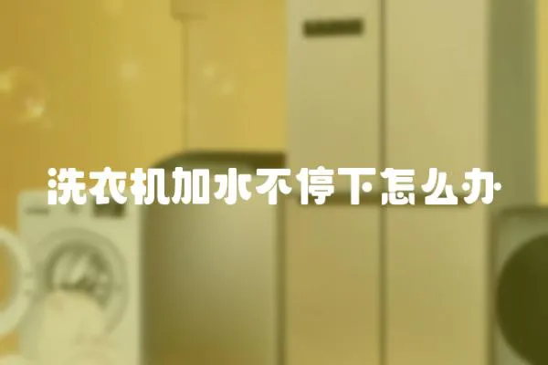 洗衣機(jī)加水不停下怎么辦