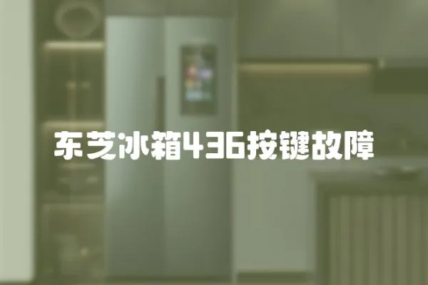 東芝冰箱436按鍵故障