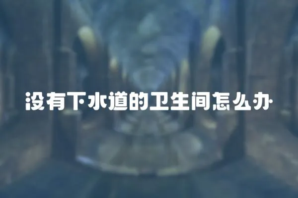 沒有下水道的衛生間怎么辦