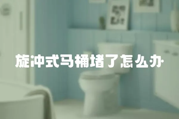 旋沖式馬桶堵了怎么辦