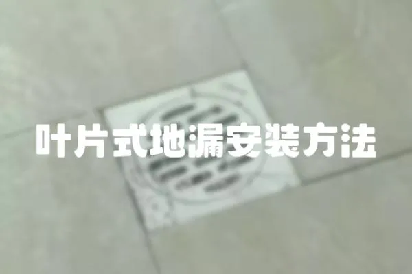 葉片式地漏安裝方法