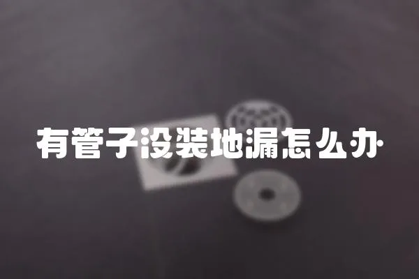 有管子沒裝地漏怎么辦