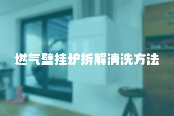 燃氣壁掛爐拆解清洗方法