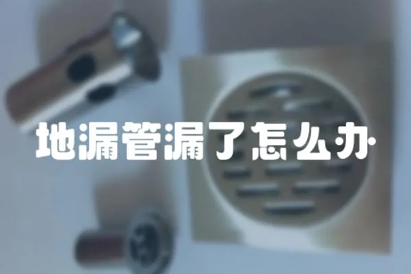 地漏管漏了怎么辦