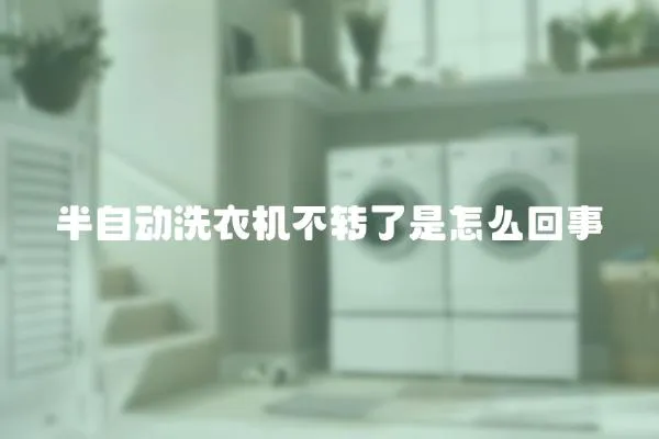 半自動(dòng)洗衣機(jī)不轉(zhuǎn)了是怎么回事