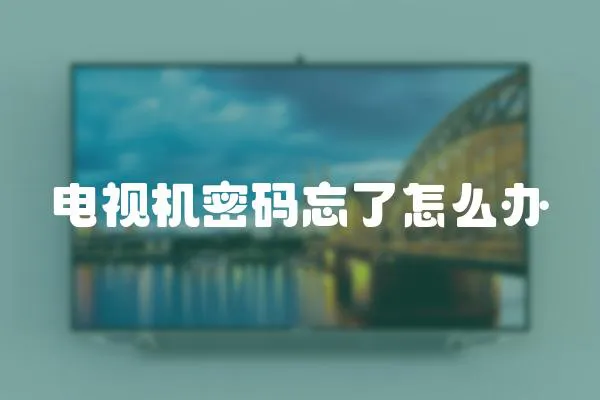 電視機密碼忘了怎么辦