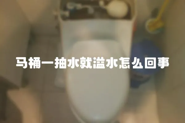 馬桶一抽水就溢水怎么回事