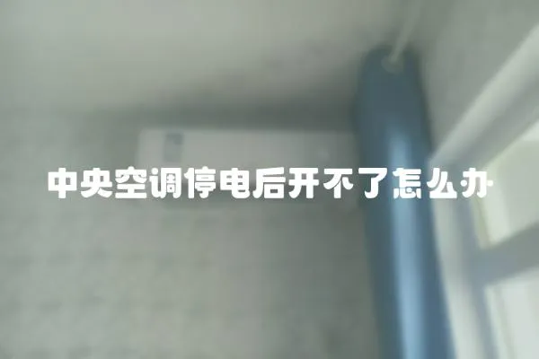 中央空調(diào)停電后開不了怎么辦