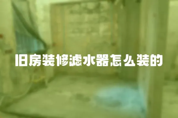 舊房裝修濾水器怎么裝的