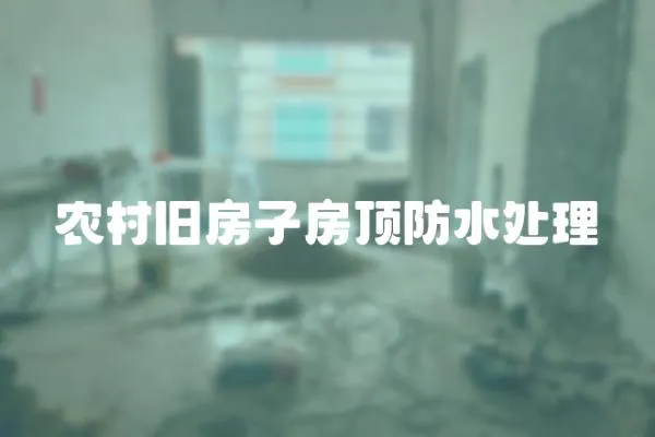 農村舊房子房頂防水處理