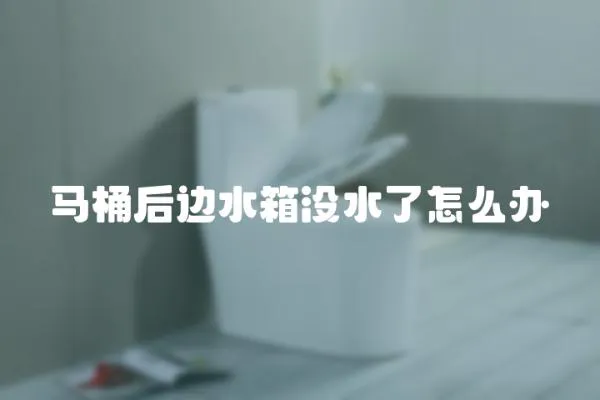 馬桶后邊水箱沒水了怎么辦
