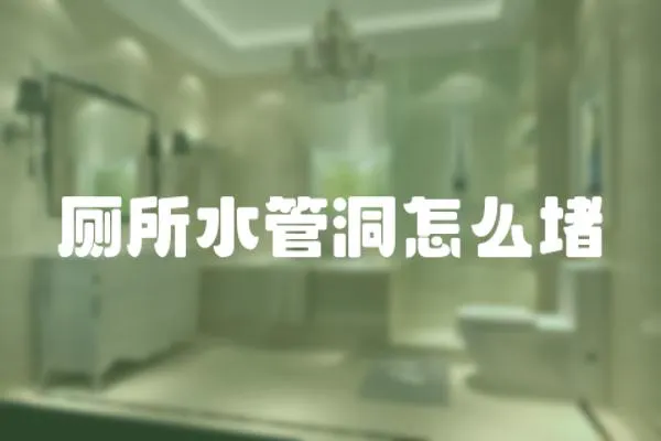 廁所水管洞怎么堵