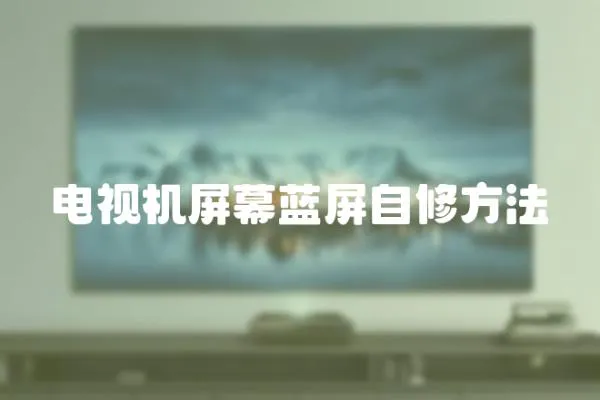 電視機屏幕藍屏自修方法