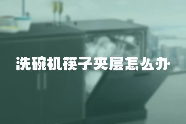 洗碗機筷子夾層怎么辦