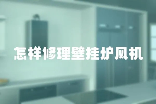 怎樣修理壁掛爐風機