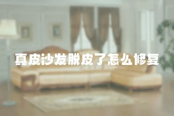 真皮沙發(fā)脫皮了怎么修復(fù)