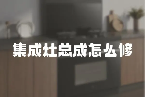 集成灶總成怎么修
