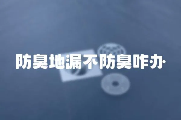 防臭地漏不防臭咋辦