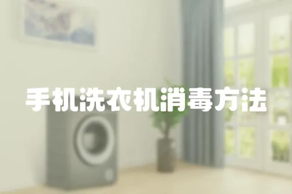 手機洗衣機消毒方法