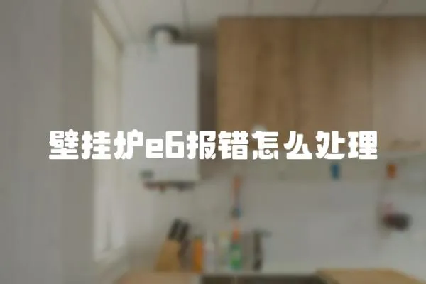 壁掛爐e6報錯怎么處理