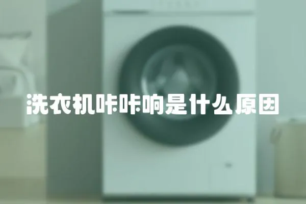 洗衣機咔咔響是什么原因