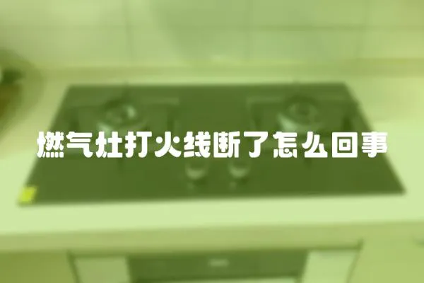 燃?xì)庠畲蚧鹁€斷了怎么回事