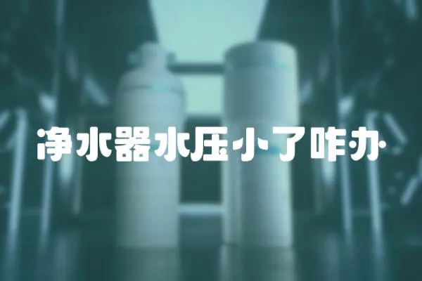凈水器水壓小了咋辦