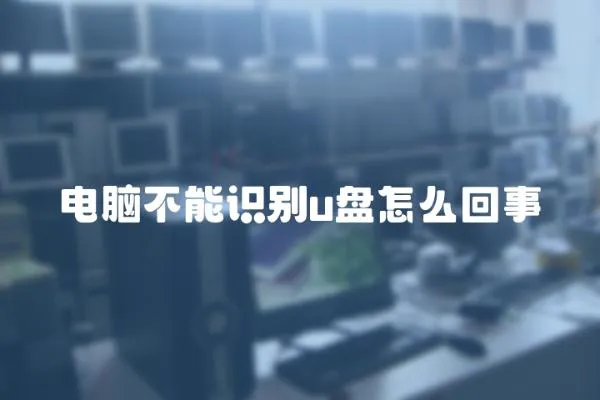 電腦不能識別u盤怎么回事