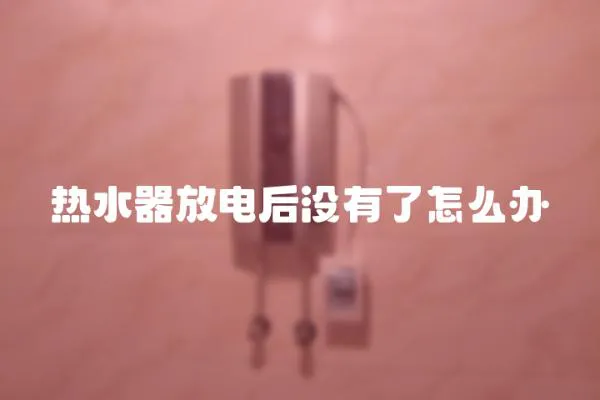 熱水器放電后沒有了怎么辦
