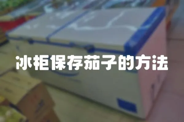 冰柜保存茄子的方法
