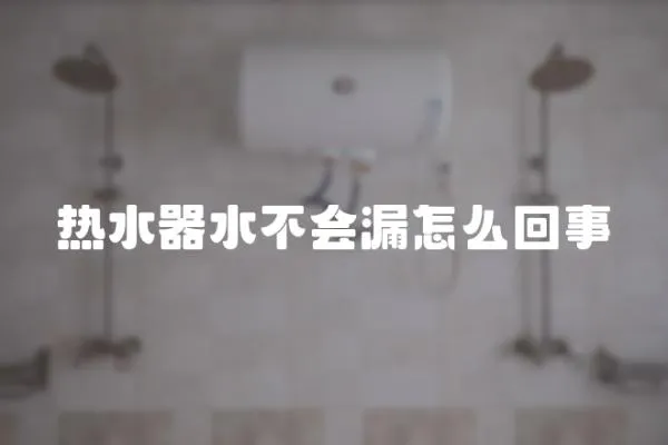 熱水器水不會漏怎么回事