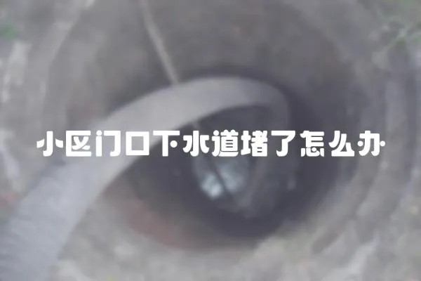 小區門口下水道堵了怎么辦