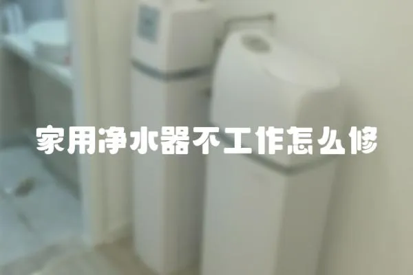 家用凈水器不工作怎么修