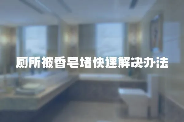 廁所被香皂堵快速解決辦法