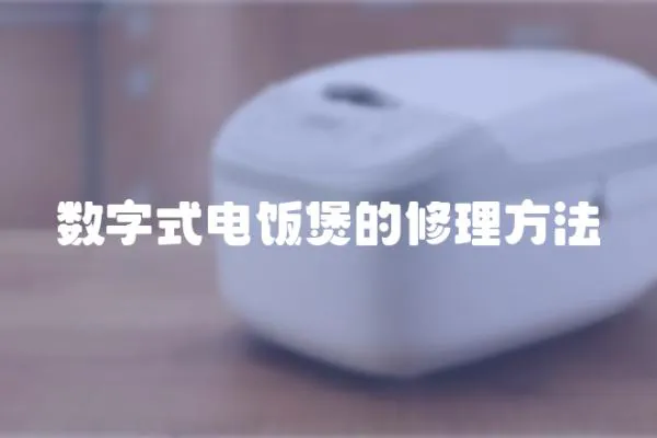 數(shù)字式電飯煲的修理方法